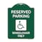 Signmission Reserved Parking Wheelchair W/ Graphic, Green & White Aluminum Sign, 18" x 24", GW-1824-22996 A-DES-GW-1824-22996 - alternate 1